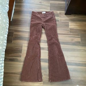 Free People Pull on Corduroy flares jeans SZ 28